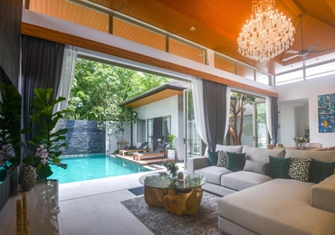 Wilawan Villas - pool from Living room