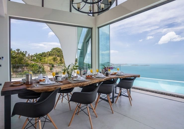 Luxury villas on Samui Sky Dream Villa dining area