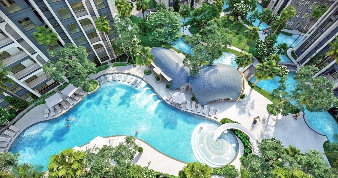 Title Halo - Render exterior pool