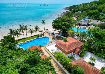 Tongson Beachfront Villa – bird eye view