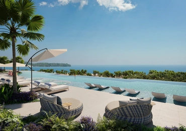 Condominium on Phuket Laguna Beachside rooftop swimming pool