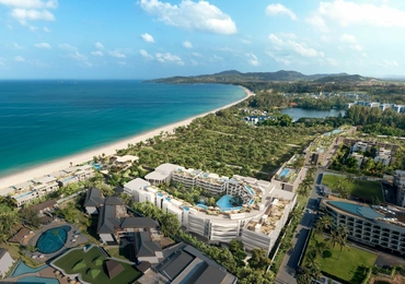 Garrya Residences Phuket beachfront resort - drone view over the beach