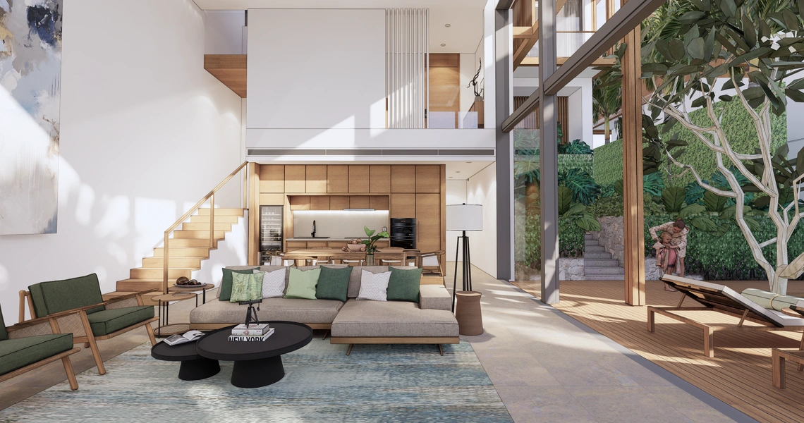 Kiara Reserve Residences - Villa 3 Bedrooms - Living area