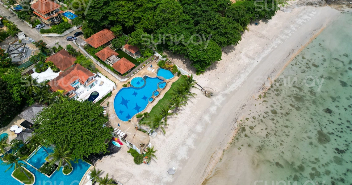 Tongson Beachfront Villa – bird eye view