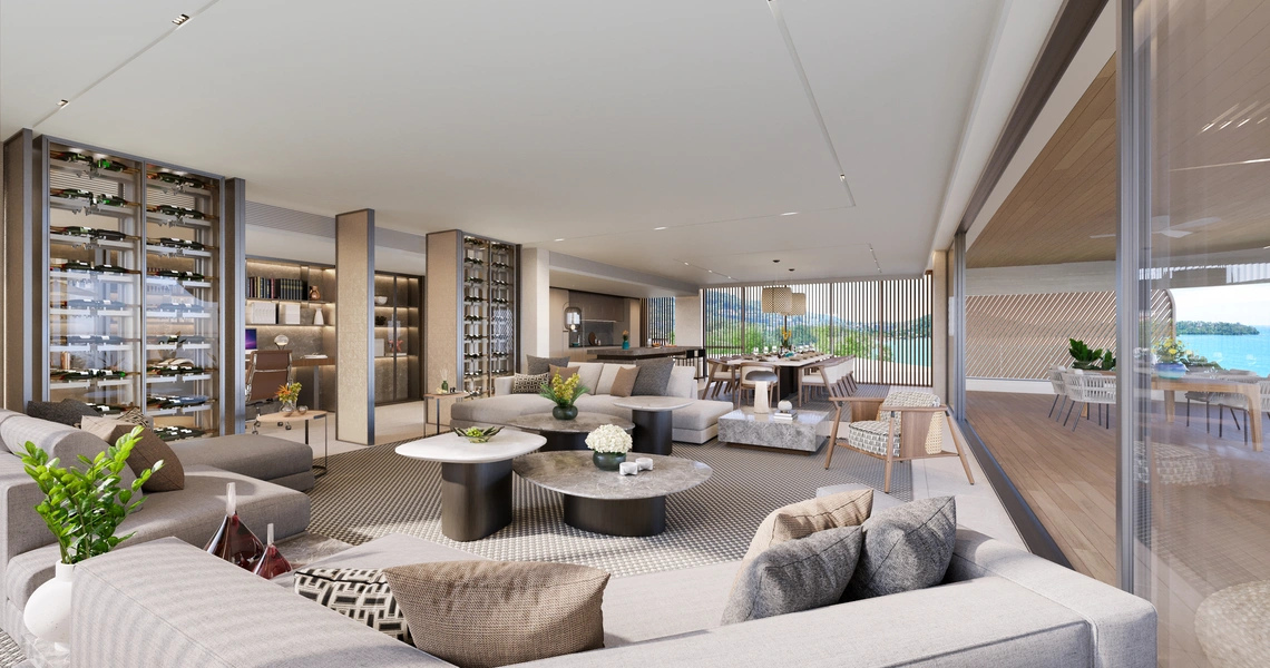 Banyan Tree Beach Residences Oceanus - Living room