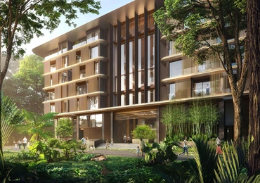 Mulberry Grove at The Forestias Luxury Bangkok Condo entrance from the forest