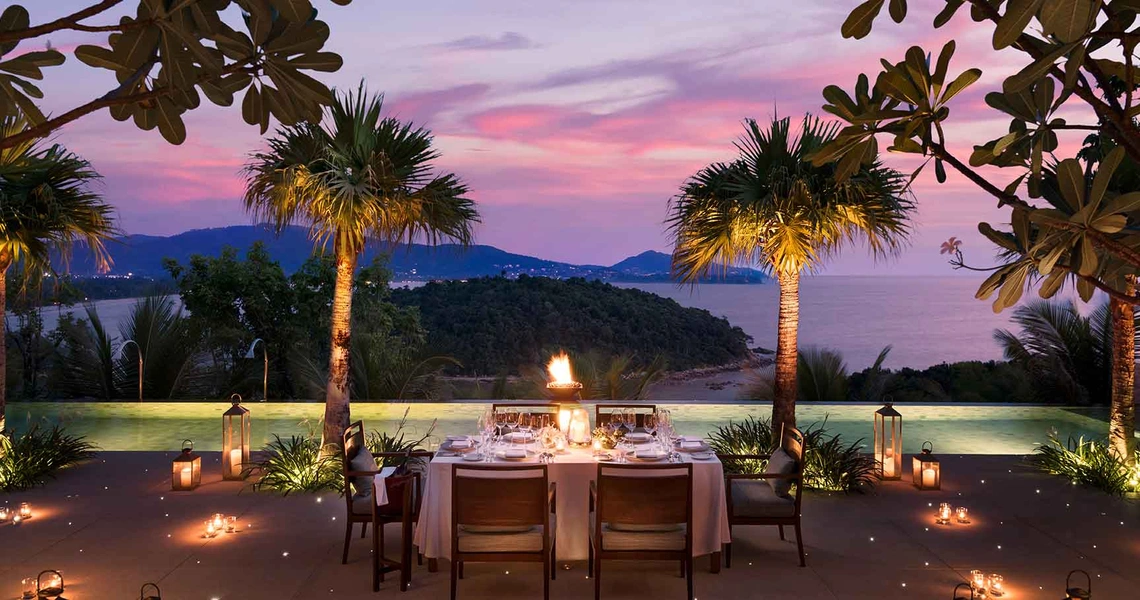 Layan Residences by Anantara luxury villa dinner