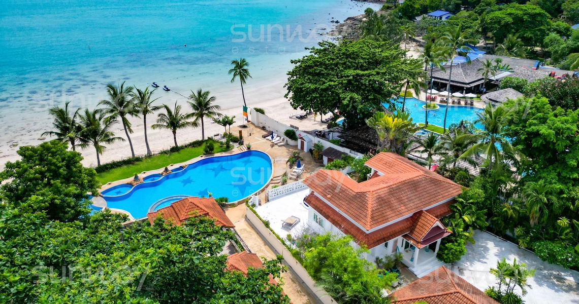 Tongson Beachfront Villa – bird eye view