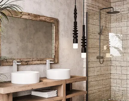 Chandra Samui designer villas - bathroom and shower