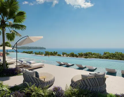 Condominium on Phuket Laguna Beachside rooftop swimming pool
