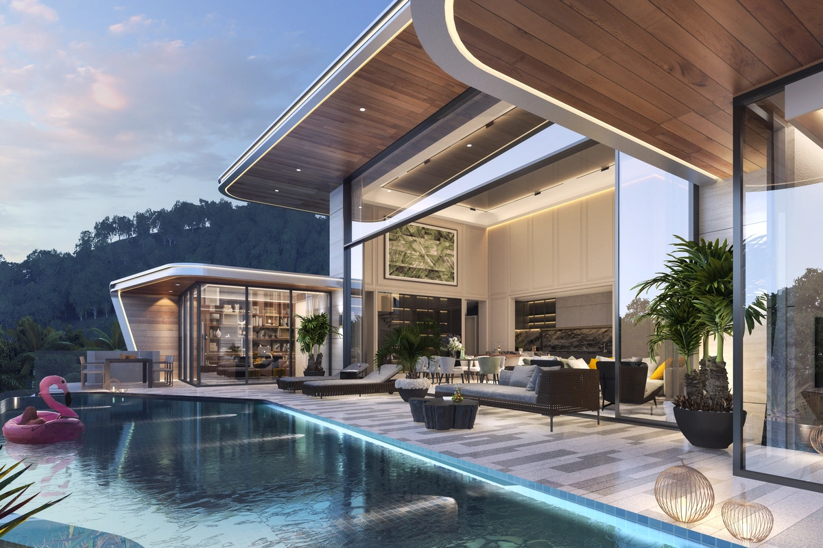 AYANA Soluna Villas deck with pool exterior