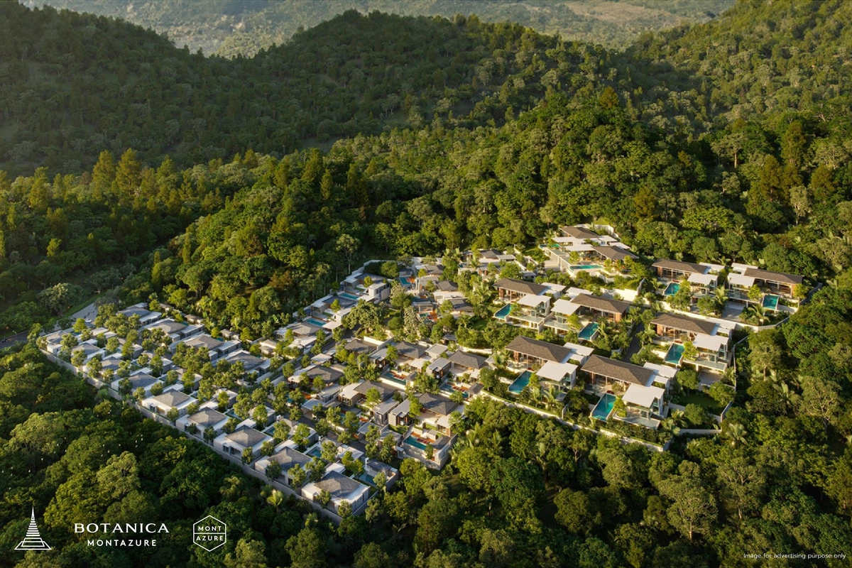 Botanica Montazure luxury villas Phuket - aerial shot
