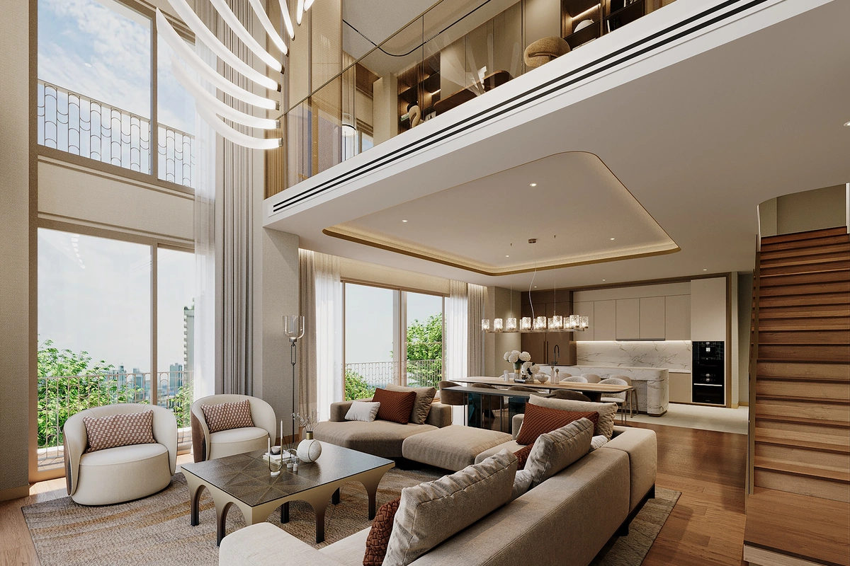 8 Residence living room with view