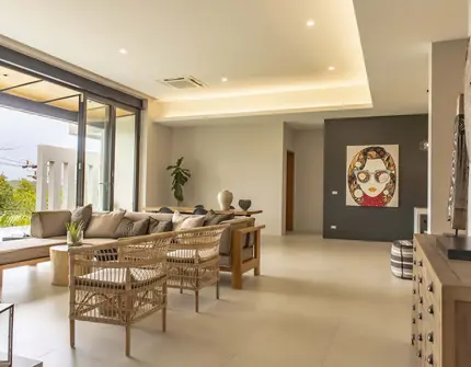 Luxury villas on Phuket Manick Hillside living room