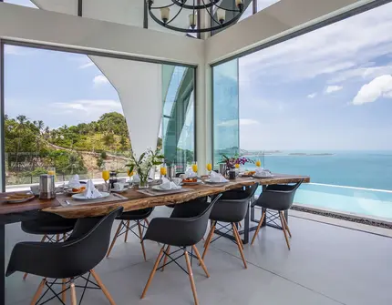Luxury villas on Samui Sky Dream Villa dining area