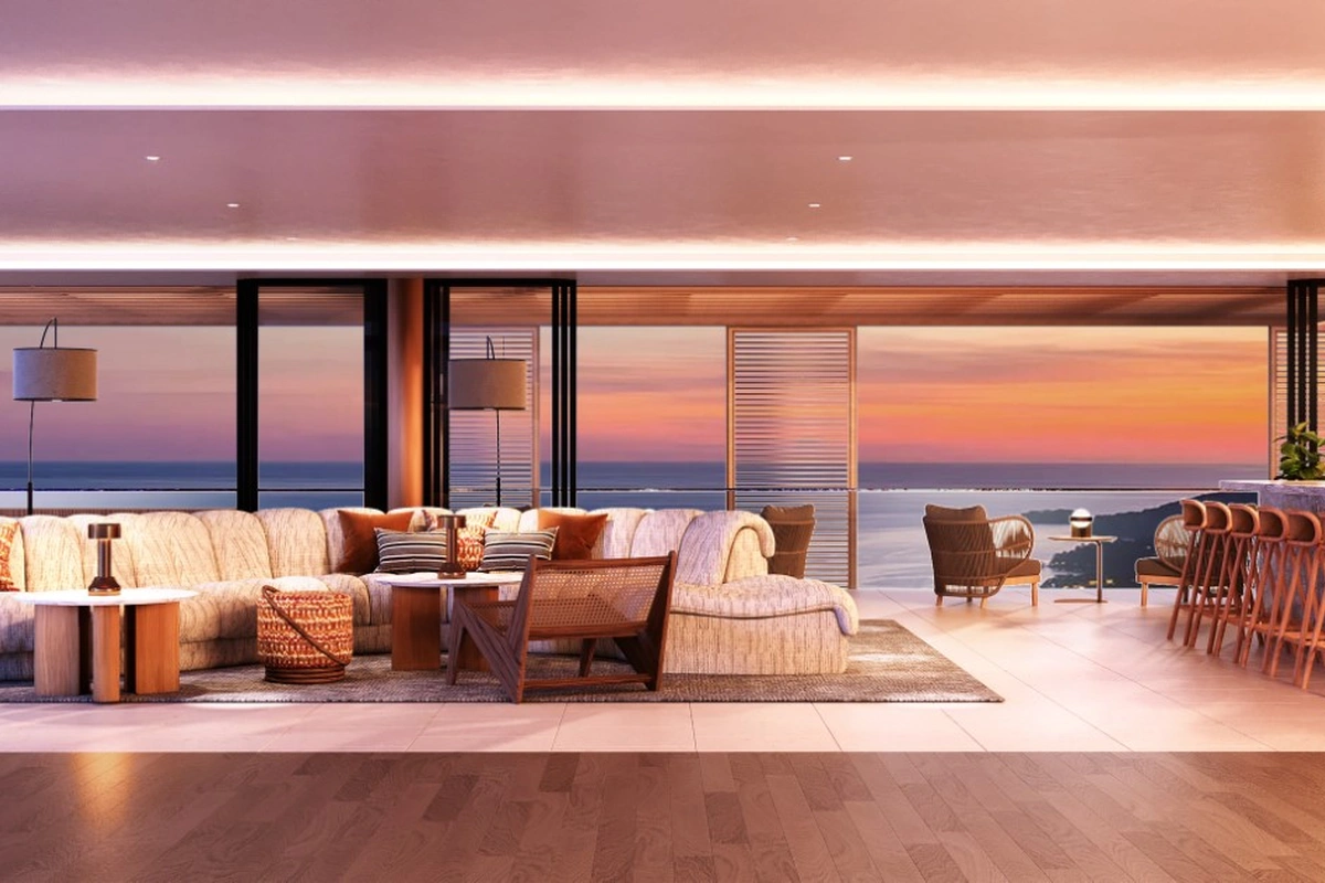 So Origin Bangtao resort condo - lounge with sea view