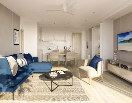 Condominium on Phuket Laguna Beachside 2 bedroom living area