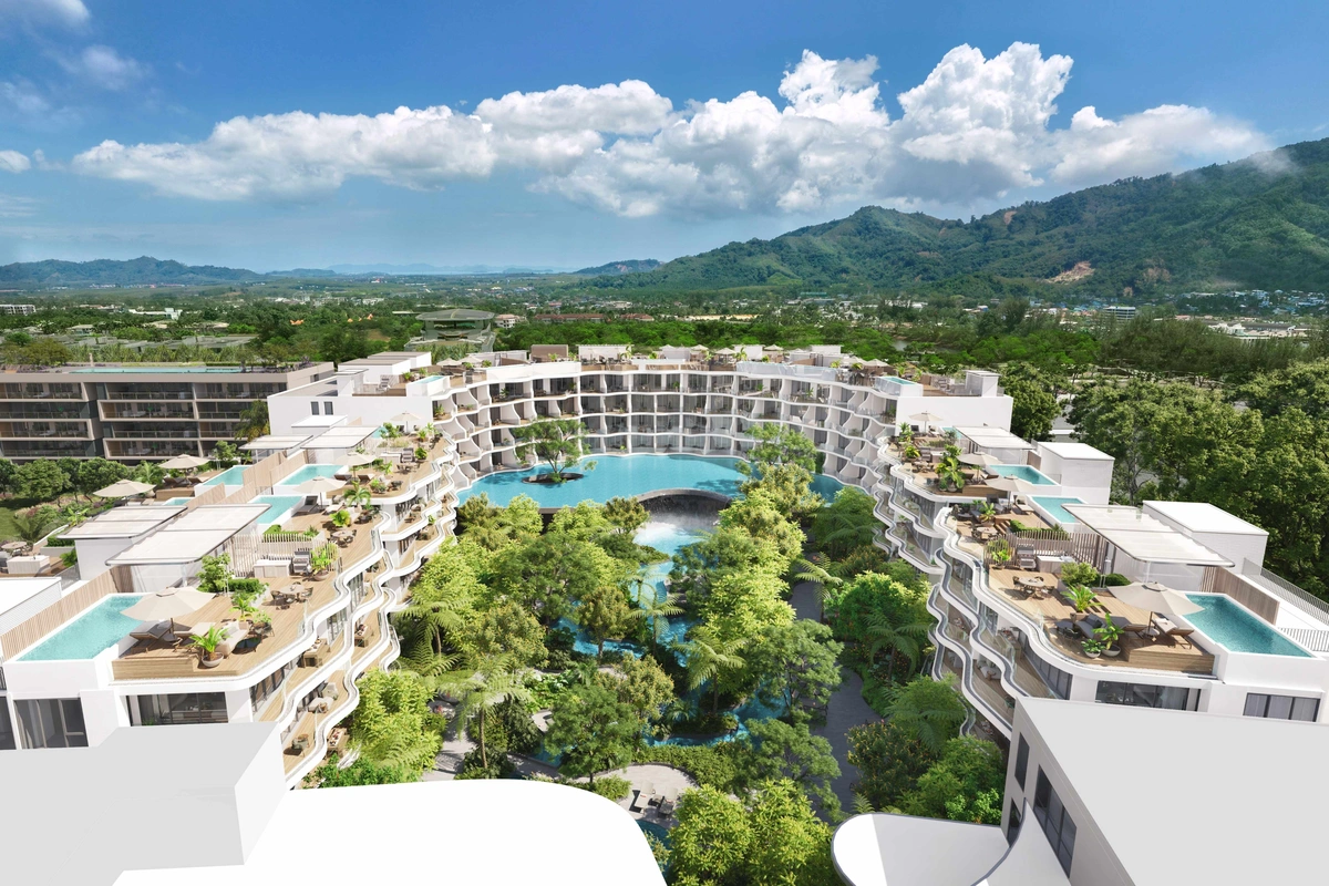Garrya Residences Phuket beachfront resort - interior courtyard