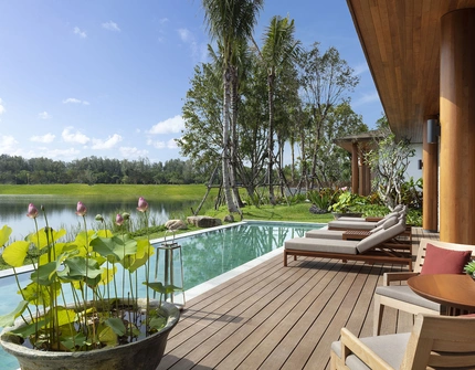 Aquella Lakeside Phang Nga golf villa patio