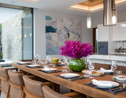 Ultra-Luxury 7 Bedroom Beachfront Villa Samui - Dining table 2