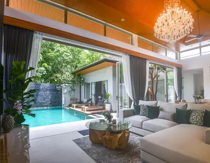 Wilawan Villas - pool from Living room