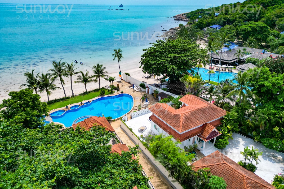 Tongson Beachfront Villa – bird eye view