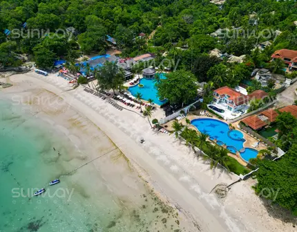 Tongson Beachfront Villa – bird eye view