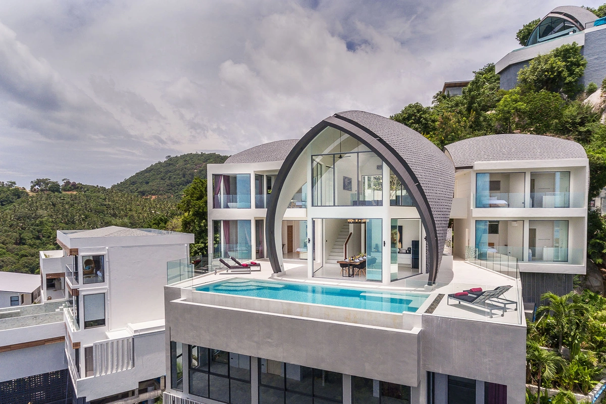 Luxury villas on Samui Sky Dream Villa front view