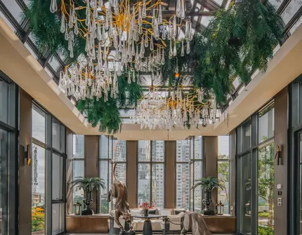 Hyde Heritage Thonglor Bangkok luxury condo - glasshouse interior