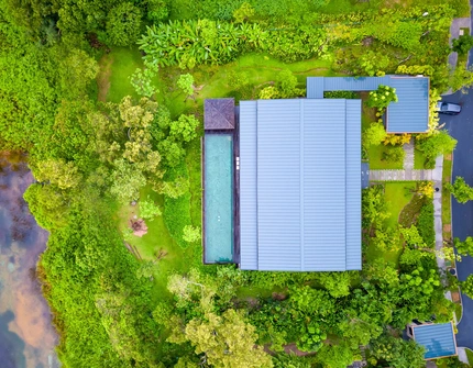 Tri Vananda  luxury villas aerial view of a villa