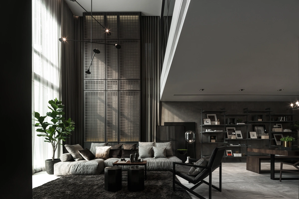 Malton Ari Bangkok Luxury Houses Tropical Loft Living Room