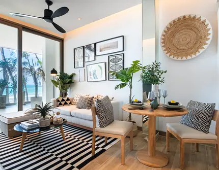 Condominium on Phuket MGallery Residences MontAzure Lakeside livingroom