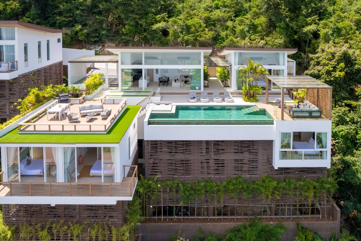 Pacific Palisade Samui luxury villa - villa drone photo