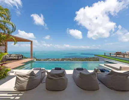 Pacific Palisade Samui luxury villa - sea view from the deck