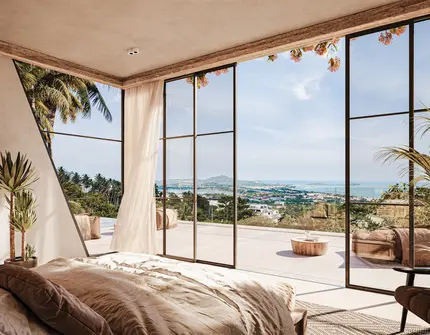 Chandra Samui designer villas - view from the bedroom