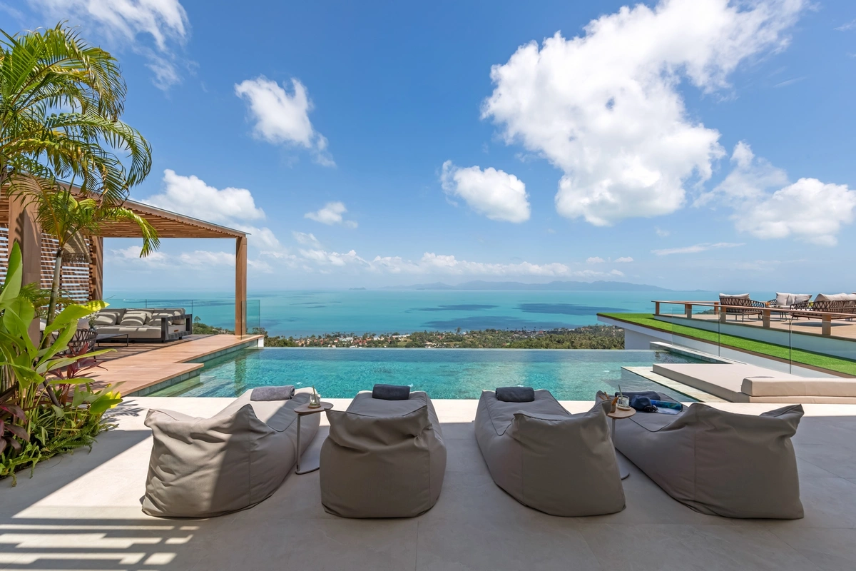 Pacific Palisade Samui luxury villa - sea view from the deck