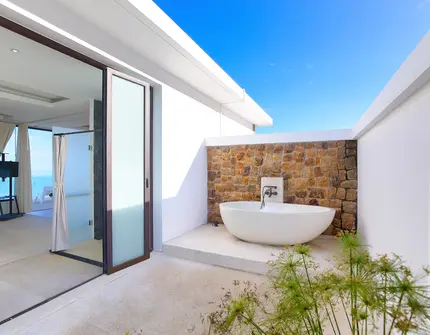 Luxury villas on Samui Villa Turquoise terrace with bath
