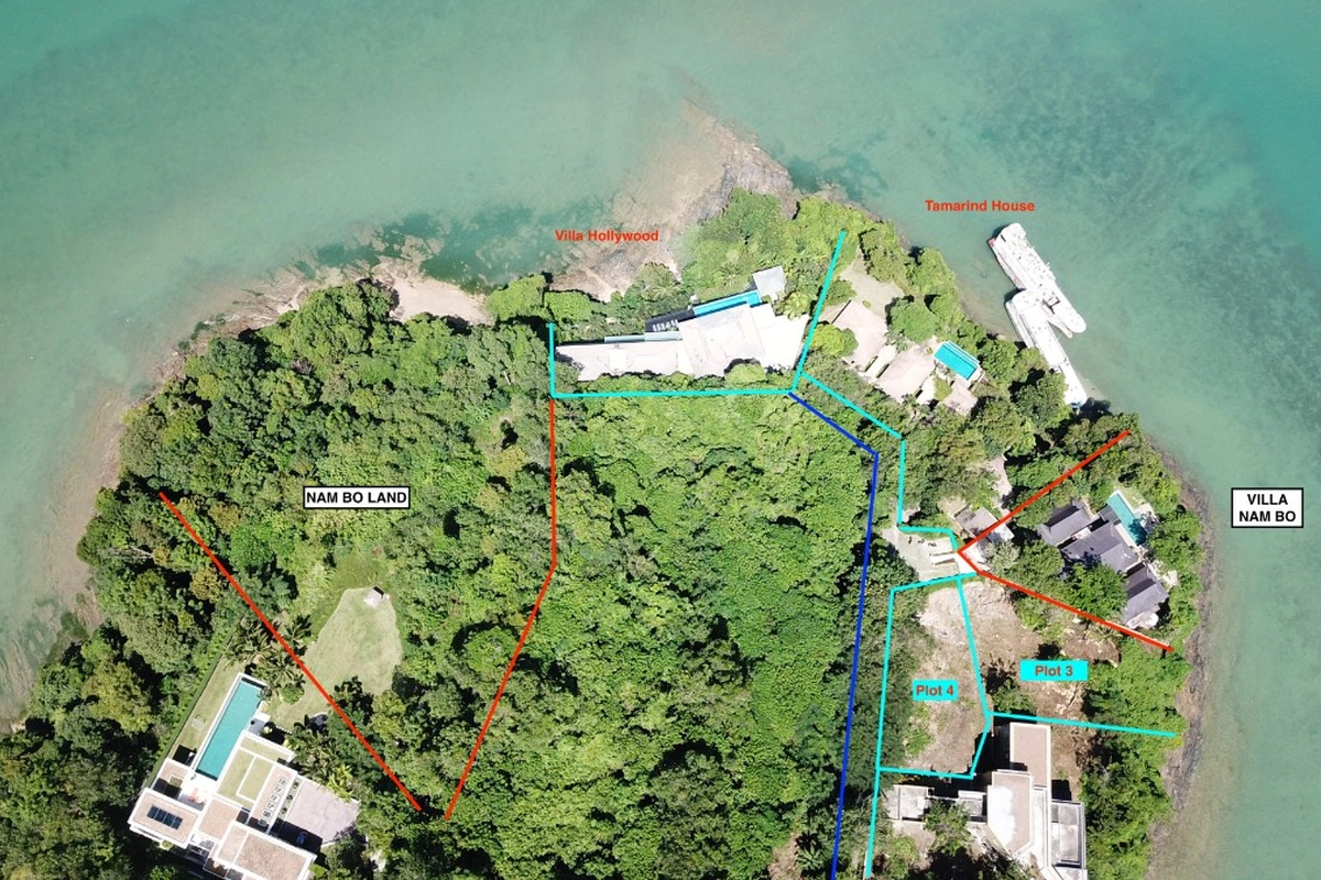 Tamarind Bay oceanfront land -  above view