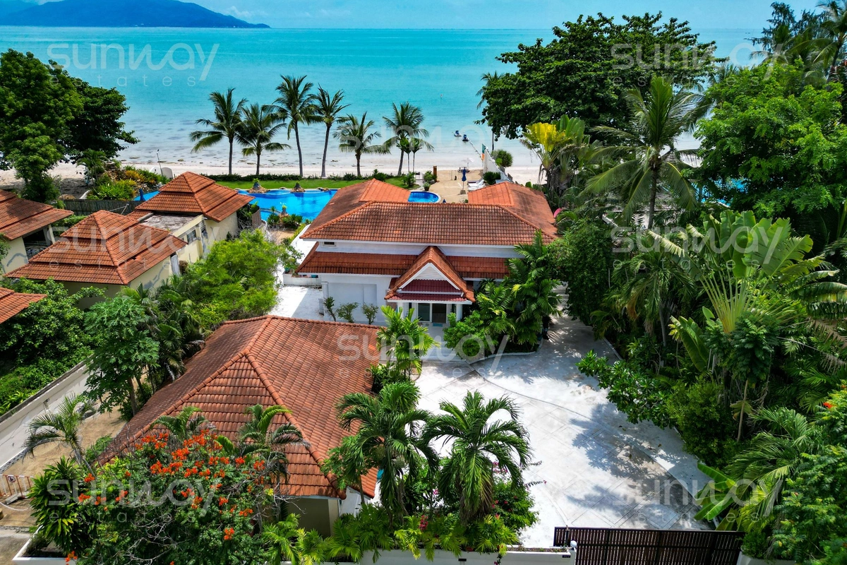 Tongson Beachfront Villa – bird eye view