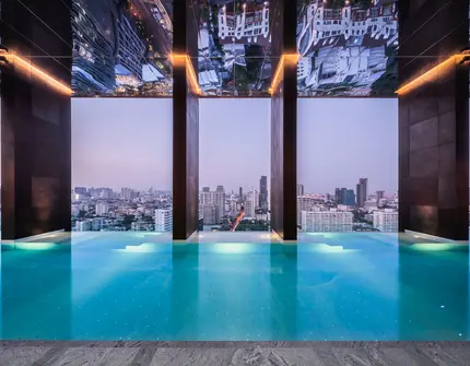 Khun by Yoo luxury condo in Bangkok swimming pool