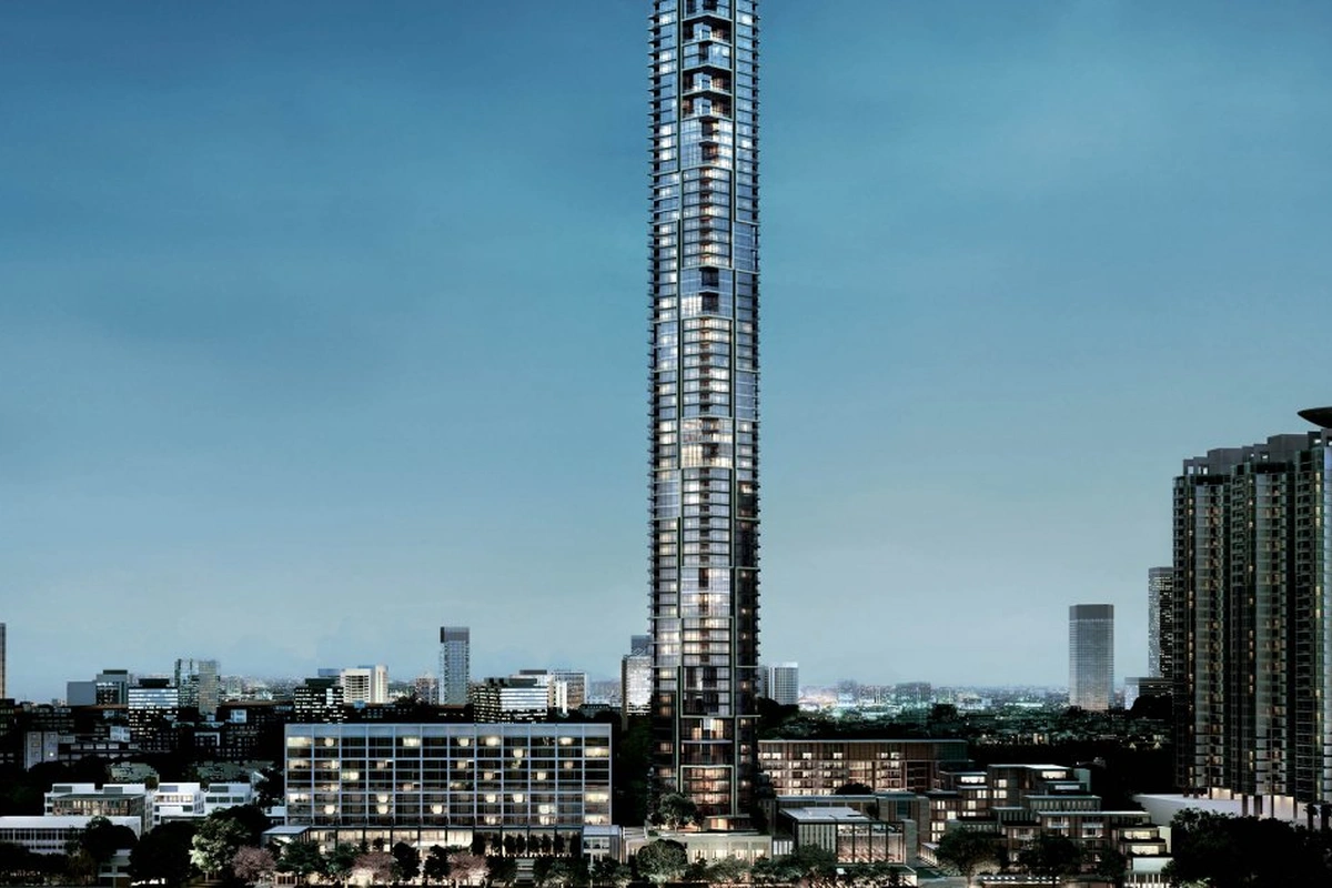 Four Seasons Private Residences Bangkok - front view of the tower