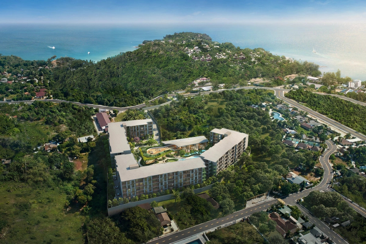 Rhea by Sansiri resort condo - aerial drone shot