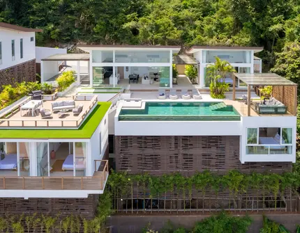 Pacific Palisade Samui luxury villa - villa drone photo