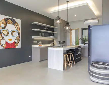 Luxury villas on Phuket Manick Hillside kithen