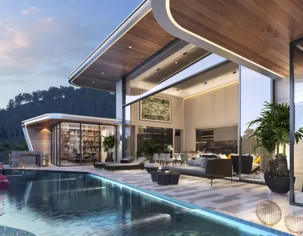 AYANA Soluna Villas deck with pool exterior