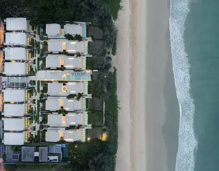Veyla Natai beachfront villas bird eye