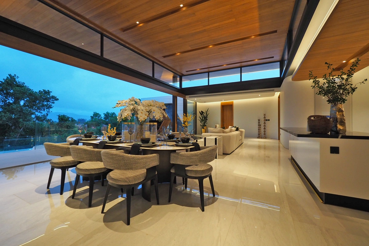 Botanica Sky Valley - living Area Night Time