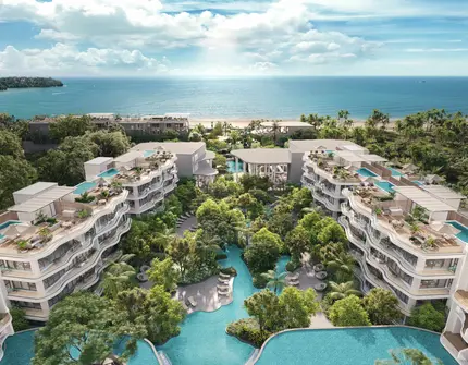 Garrya Residences Phuket beachfront resort - aerial view on resort and sea