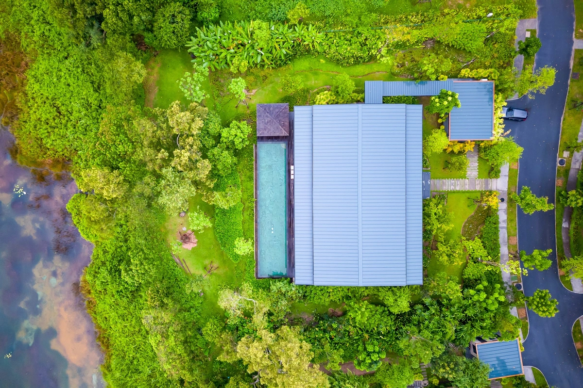 Tri Vananda  luxury villas aerial view of a villa