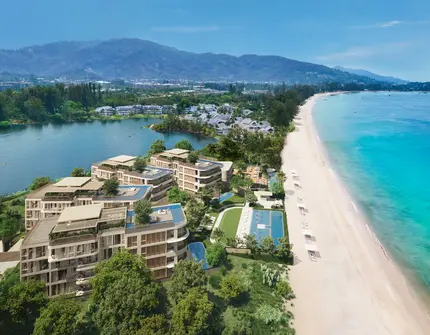 Banyan Tree Beach Residences Oceanus - aerial view of the building and the sea